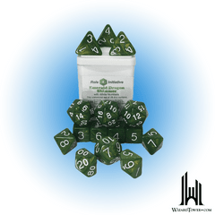 SET OF 15 DICE: EMERALD DRAGON SHIMMER